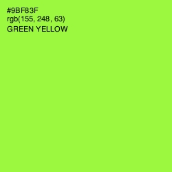 #9BF83F - Green Yellow Color Image