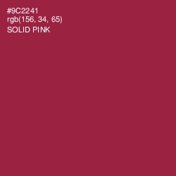 #9C2241 - Solid Pink Color Image