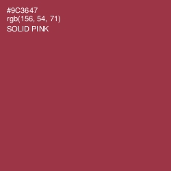 #9C3647 - Solid Pink Color Image
