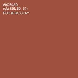 #9C503D - Potters Clay Color Image