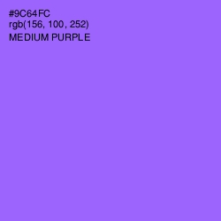 #9C64FC - Medium Purple Color Image