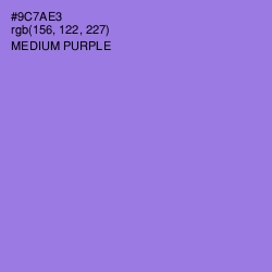 #9C7AE3 - Medium Purple Color Image