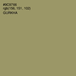 #9C9766 - Gurkha Color Image