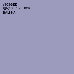 #9C9BBD - Bali Hai Color Image