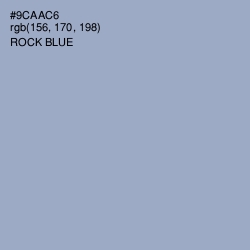 #9CAAC6 - Rock Blue Color Image