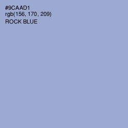 #9CAAD1 - Rock Blue Color Image