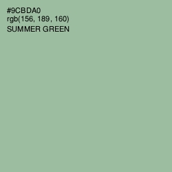 #9CBDA0 - Summer Green Color Image