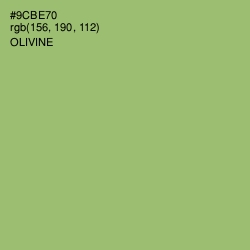 #9CBE70 - Olivine Color Image