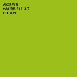 #9CBF1B - Citron Color Image