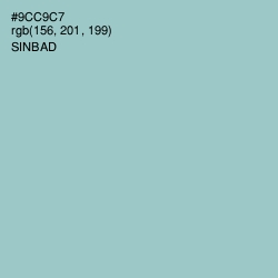 #9CC9C7 - Sinbad Color Image