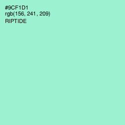#9CF1D1 - Riptide Color Image