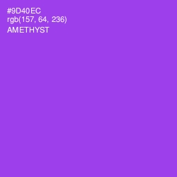 #9D40EC - Amethyst Color Image