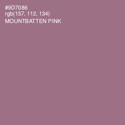 #9D7086 - Mountbatten Pink Color Image