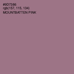 #9D7386 - Mountbatten Pink Color Image