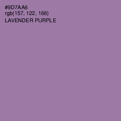 #9D7AA6 - Lavender Purple Color Image