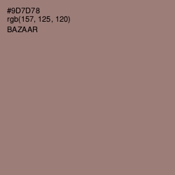 #9D7D78 - Bazaar Color Image