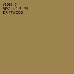 #9D834C - Driftwood Color Image