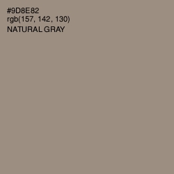 #9D8E82 - Natural Gray Color Image