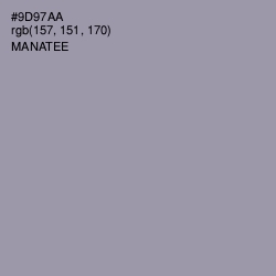 #9D97AA - Manatee Color Image