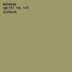 #9D996B - Gurkha Color Image