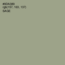 #9DA389 - Sage Color Image