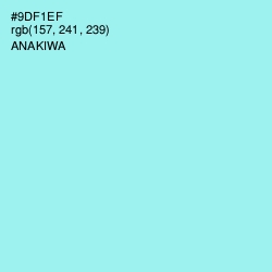 #9DF1EF - Anakiwa Color Image