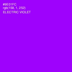 #9E01FC - Electric Violet Color Image