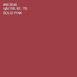 #9E3E46 - Solid Pink Color Image