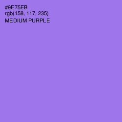 #9E75EB - Medium Purple Color Image