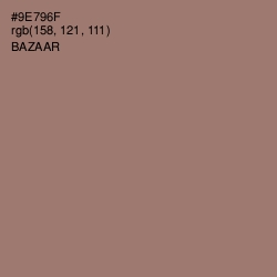 #9E796F - Bazaar Color Image