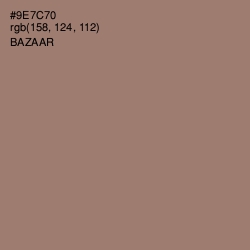 #9E7C70 - Bazaar Color Image