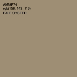 #9E8F74 - Pale Oyster Color Image