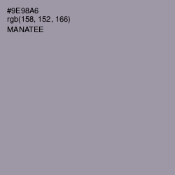 #9E98A6 - Manatee Color Image