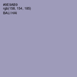#9E9AB9 - Bali Hai Color Image