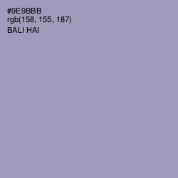 #9E9BBB - Bali Hai Color Image