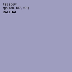 #9E9DBF - Bali Hai Color Image