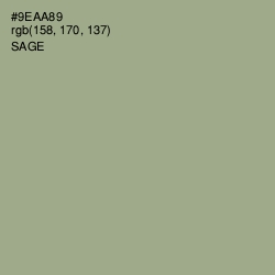 #9EAA89 - Sage Color Image