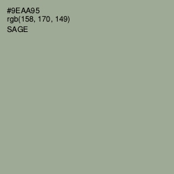 #9EAA95 - Sage Color Image