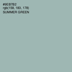 #9EB7B2 - Summer Green Color Image