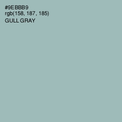 #9EBBB9 - Gull Gray Color Image