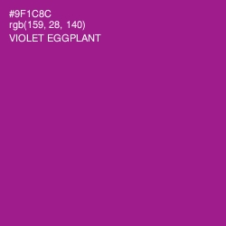 #9F1C8C - Violet Eggplant Color Image