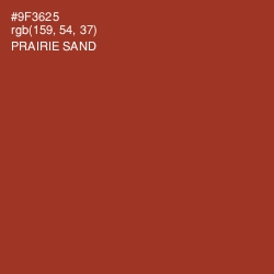 #9F3625 - Prairie Sand Color Image
