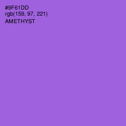 #9F61DD - Amethyst Color Image