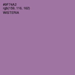 #9F74A2 - Wisteria Color Image