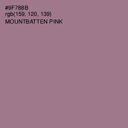 #9F788B - Mountbatten Pink Color Image
