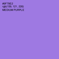 #9F79E2 - Medium Purple Color Image