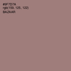 #9F7D7A - Bazaar Color Image