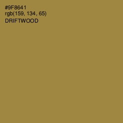 #9F8641 - Driftwood Color Image