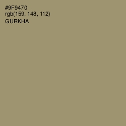 #9F9470 - Gurkha Color Image