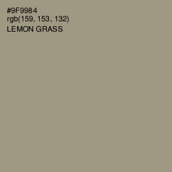 #9F9984 - Lemon Grass Color Image